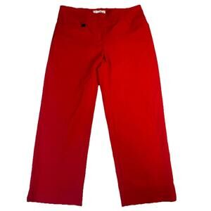 Joseph Ribkoff Cropped Pants Radiant Red US Size 10. Beautiful!